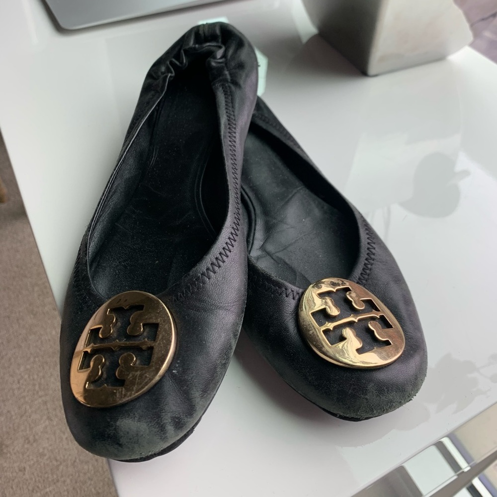 Tory Burch Millie Travel Black Napa leather flat